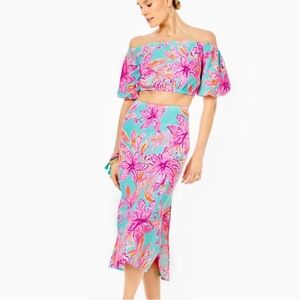 Lilly Pulitzer Esmeray Floral Off-Shoulder Set